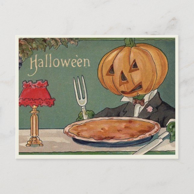 Cartão postal vintage de Halloween (Frente)