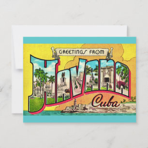 Cartão postal vintage de Havana Cuba