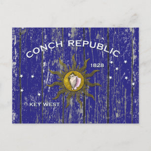 Cartão Postal Vintage de Key West resistido