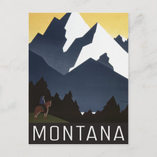 Cartão postal vintage de Montana