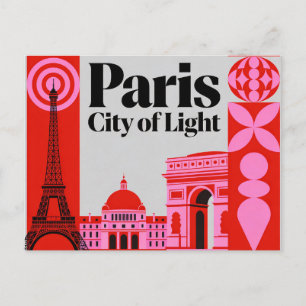 Cartão postal vintage de Paris Cidade da Luz
