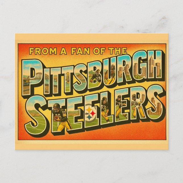 Cartão postal vintage de Pittsburgh (Frente)