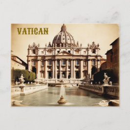 Cartão Postal Vintage de Viagem de Cidade do Vaticano Moderno