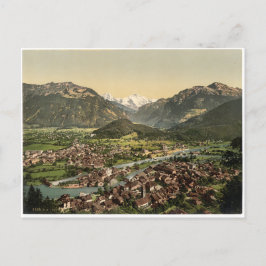 Cartão Postal Vintage de visualização aérea de Suiça interlaken
