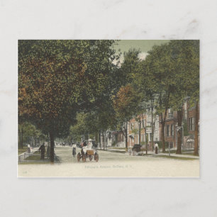 Cartão Postal Vintage Delaware Ave. Buffalo, Nova Iorque