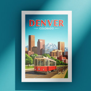 Cartão Postal Vintage Denver Colorado