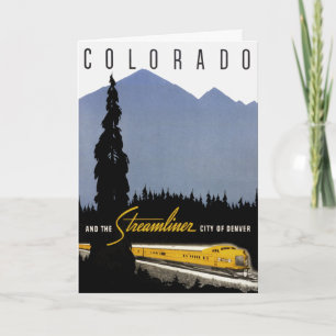 Cartão postal Vintage Denver Viagem Railroad