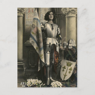 Cartão Postal Vintage Depication of Joan of Arc