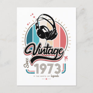Cartão Postal Vintage desde fones de ouvido de 1973