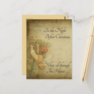 Cartão Postal Vintage desolada Esta é a noite antes do Natal