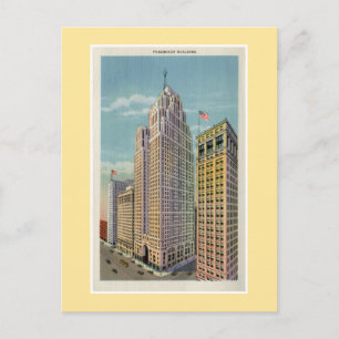 Cartão Postal Vintage Detroit Penobscot Building