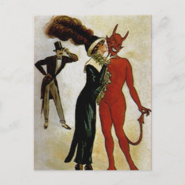 Cartão postal Vintage Devil