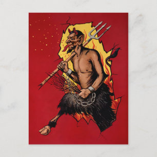 Cartão Postal Vintage Devil Krampus