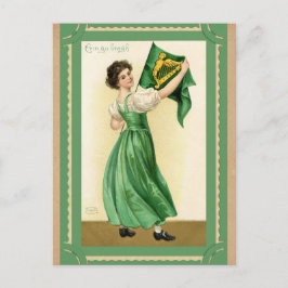 Cartão Postal Vintage Dia de São Patrício Irlandês Erin Go Bragh