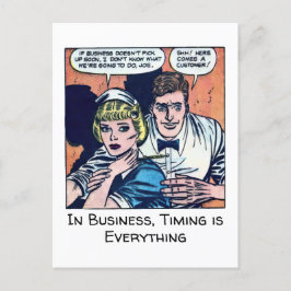 Cartão Postal Vintage Diner Scene de 1950 Histórias em quadrinho