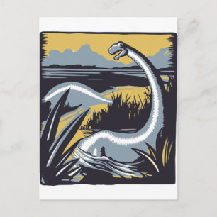 Cartão Postal Vintage Dinossaur