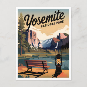 Cartão Postal Vintage do Parque Nacional de Yosemite