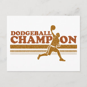 Cartão Postal Vintage Dodgeball Champion