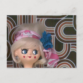 CARTÃO POSTAL VINTAGE DOLL