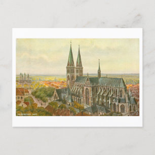 Cartão Postal Vintage Dom/Catedral de Halberstadt Alemanha