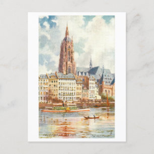 Cartão Postal Vintage Dom/Catedral Frankfurt Alemanha