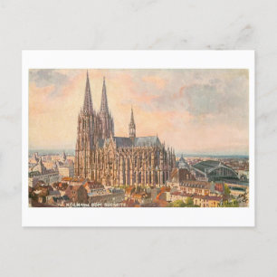 Cartão Postal Vintage Dom/Catedral Koln Alemanha