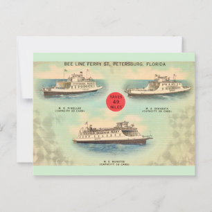 Cartão postal vintage dos barcos de St Petersburg