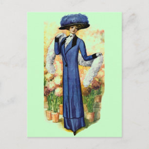 Cartão Postal Vintage Dress