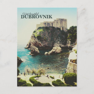 Cartão postal Vintage Dubrovnik - Alt Back Design