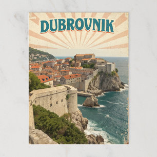 Cartão Postal Vintage Dubrovnik - Charme Medieval