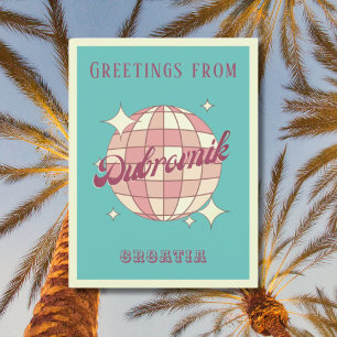 Cartão postal Vintage Dubrovnik Croácia Hrvatska