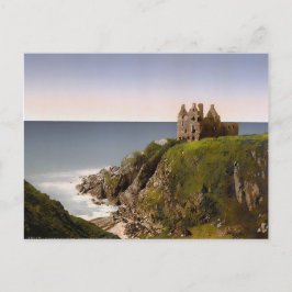 Cartão Postal Vintage Dunskey Castle Scotland