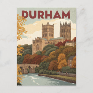 Cartão Postal Vintage Durham Viagem