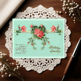 Cartão Postal Vintage Early 1900's Birthday Greeting Postcard