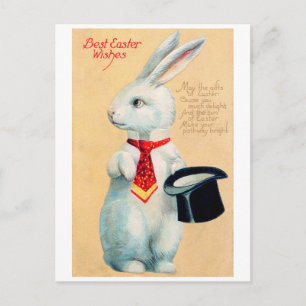 Cartão Postal Vintage Easter Bunny
