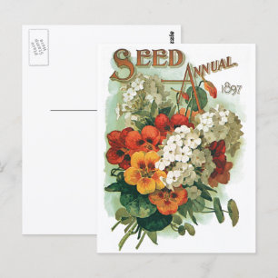 Cartão Postal Vintage Eastman's Seed Catalog Art, 1897