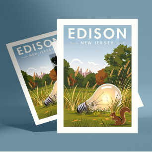 Cartão Postal Vintage Edison New Jersey
