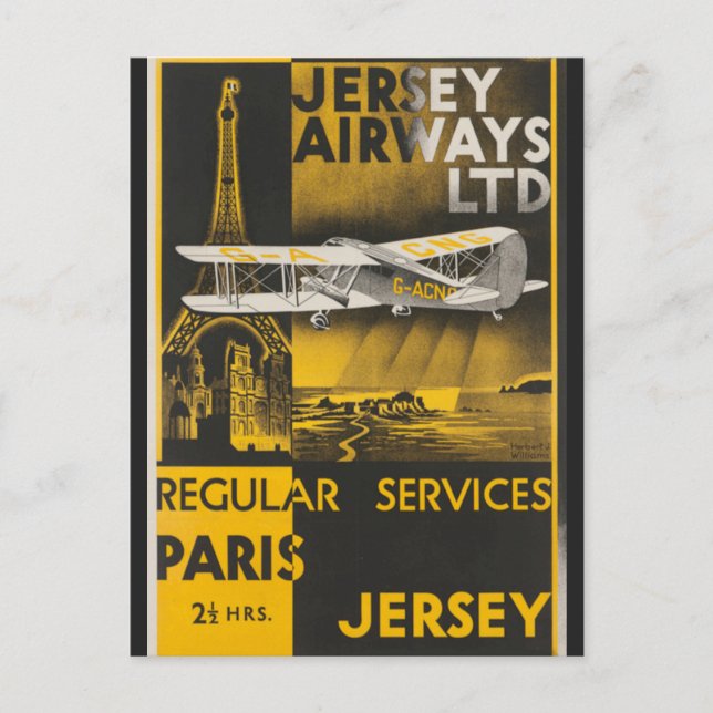 Cartão Postal Vintage Eiffel Tower Paris Viagem francês (Frente)