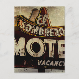 Cartão Postal Vintage El Sombrero - Sinal do Motel