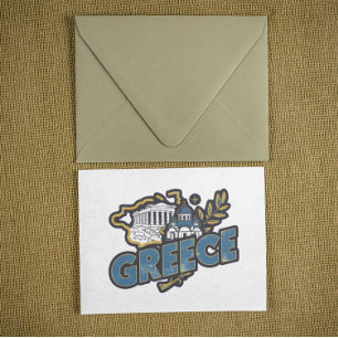 Cartão Postal Vintage Elegant Europe Viagem Grécia Souvenir
