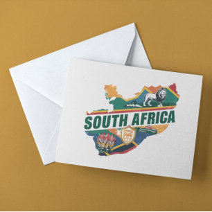 Cartão Postal Vintage Elegant South Africa Viagem Souvenir