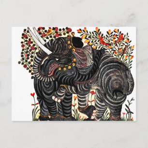 Cartão Postal Vintage Elephant