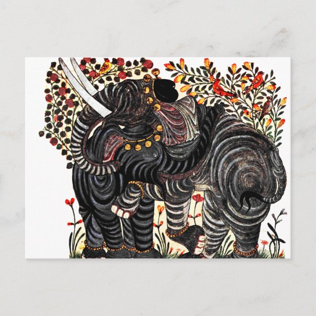 Cartão Postal Vintage Elephant (Frente)