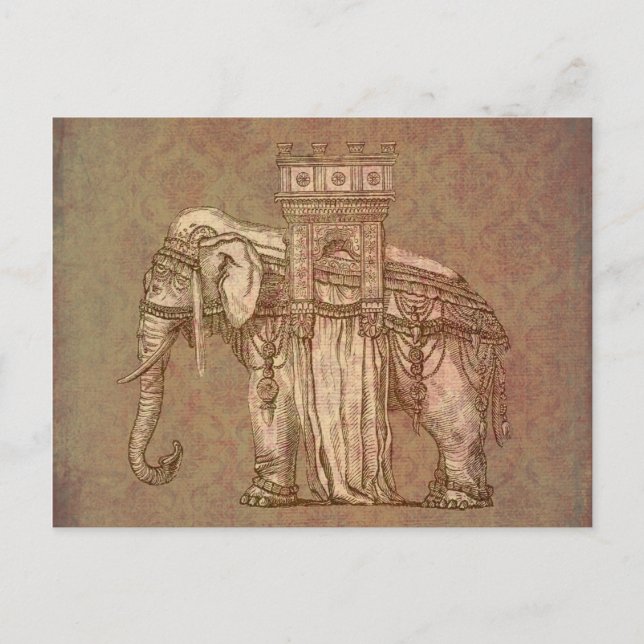 Cartão Postal Vintage Elephant Bastille (Frente)