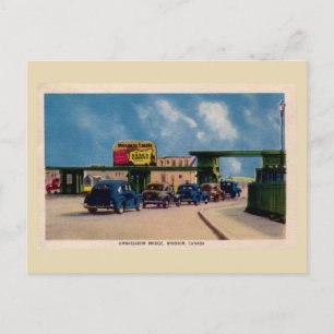 Cartão Postal Vintage Embaixador Bridge Windsor Canadá