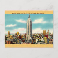 Cartão postal Vintage Empire State Building New Yo