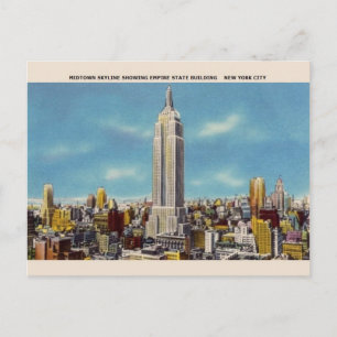 Cartão postal Vintage Empire State Building NYC