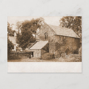 Cartão Postal Vintage England, Hawkeshead, Hall pré-1904