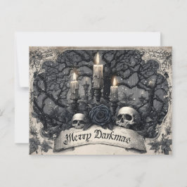 Cartão Postal Vintage Engrenando uma Cena de Natal Gótica