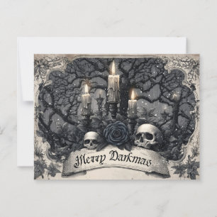 Cartão Postal Vintage Engrenando uma Cena de Natal Gótica